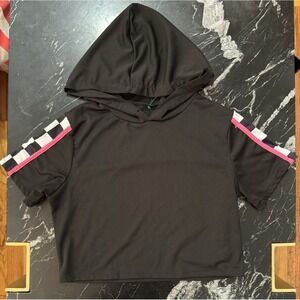 Women's Racing Hooded Crop Top Size  medium